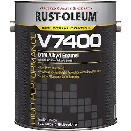 Rust-Oleum Paint, V7400, 1 gal, Tile Red, Gloss, High Performance 245486